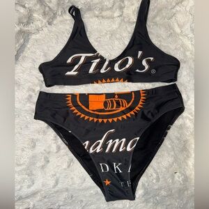 Tito’s Vodka Black and Orange Swimwear